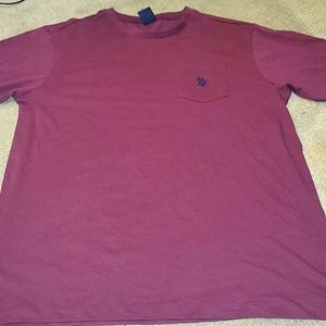 US Polo Assn Burgundy Tee